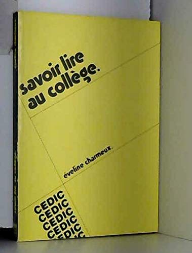 Savoir lire au collège book