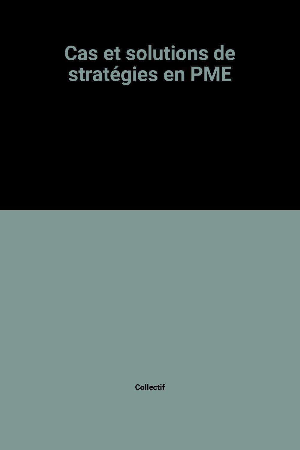 Cas et solutions de stratégie : 9 cas corrigés pour s'entraîner à décider en PME book