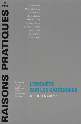 L'enquête sur les catégories.: De Durkheim à Sacks book