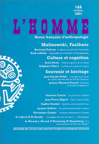 L'Homme, numéro 166 book