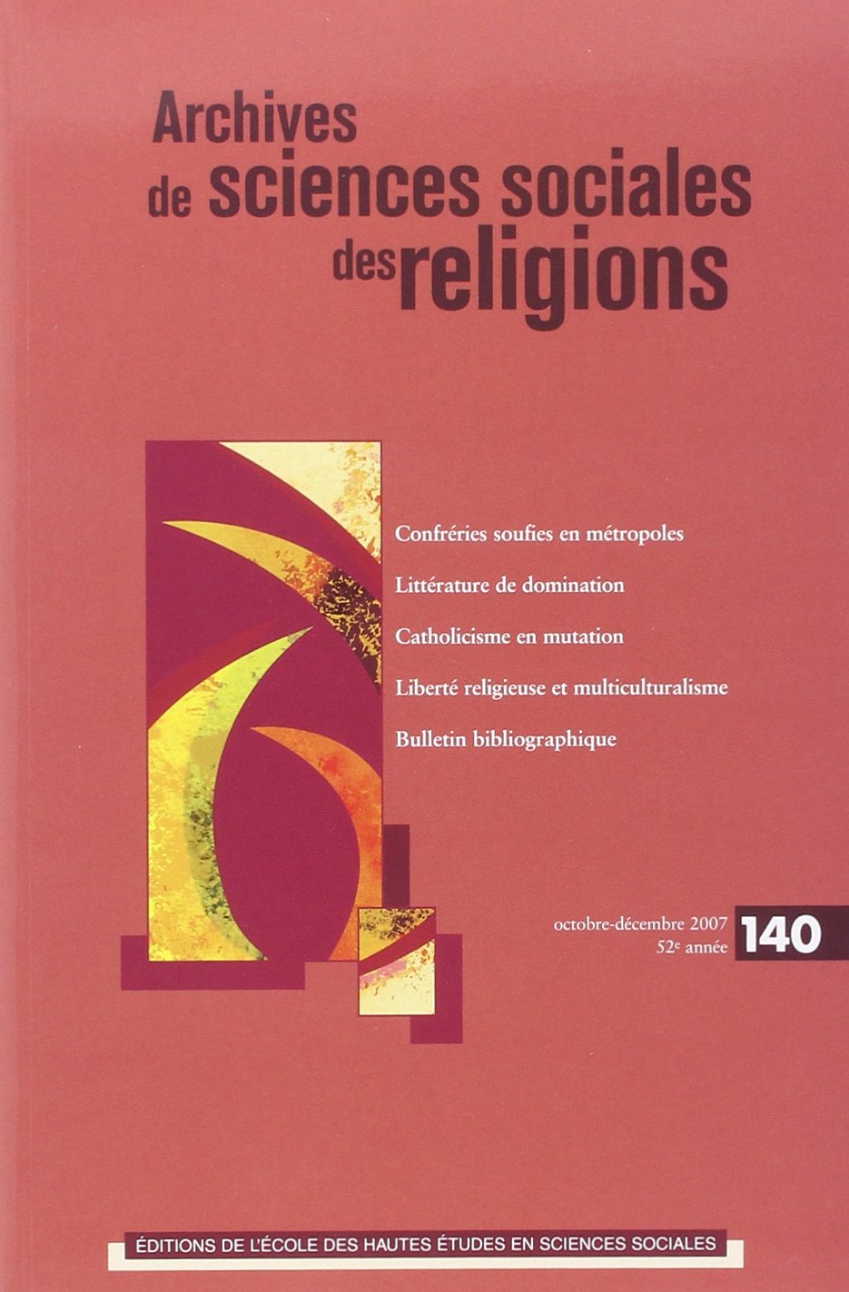 ARCHIVES DE SCIENCES SOCIALES DES RELIGIONS 140 book