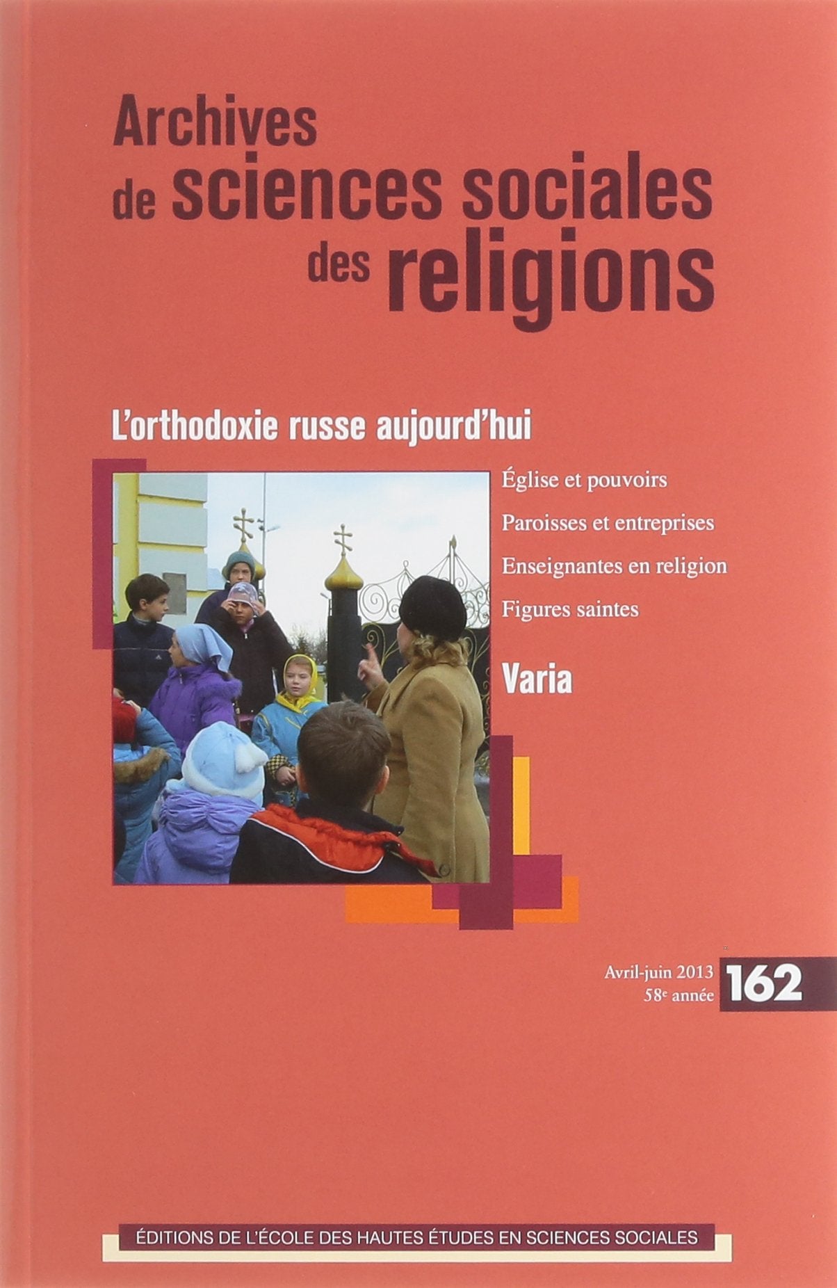 ARCHIVES DE SCIENCES SOCIALES DES RELIGIONS 162 book