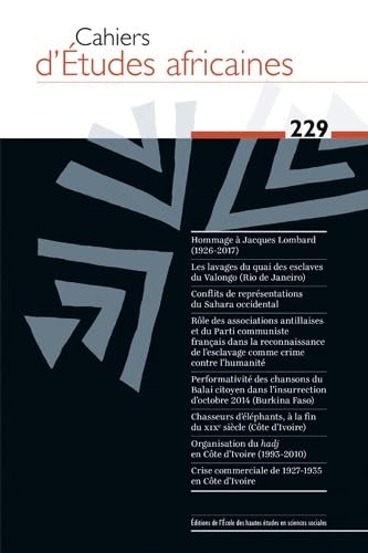 Cahiers d’études africaines 229 - Varia book