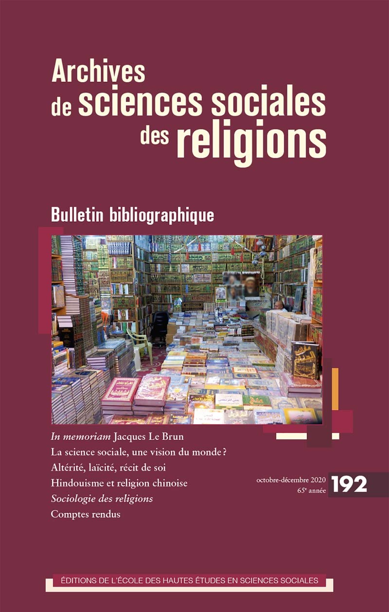 Archives des sciences sociales des religions, n°192 - Bullet book