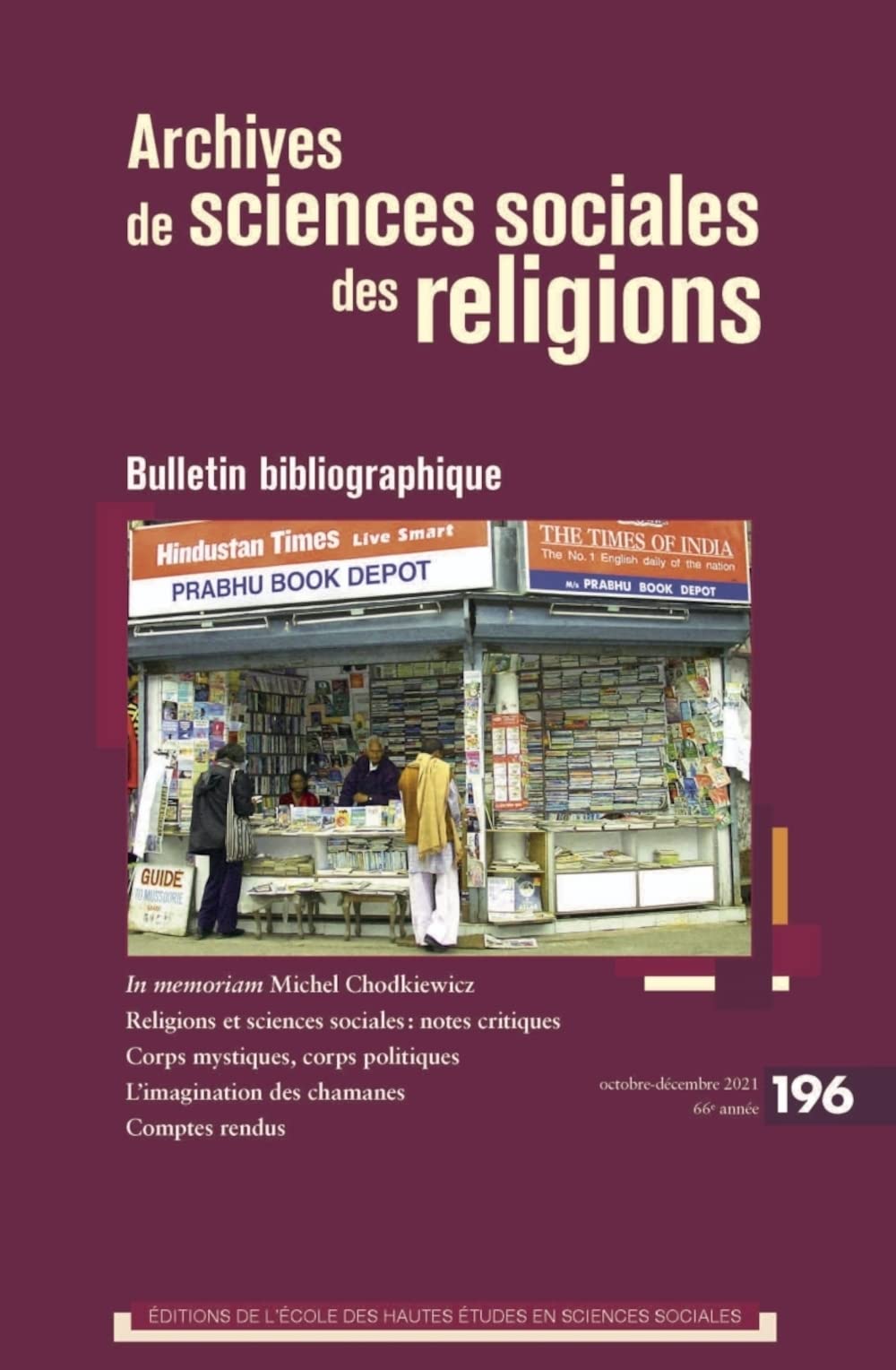 Archives de sciences sociales des religions n°196 - Bulletin: Bulletin bibliographique book