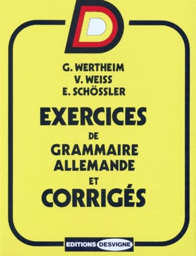 Exercices de grammaire allemande et corrigés book