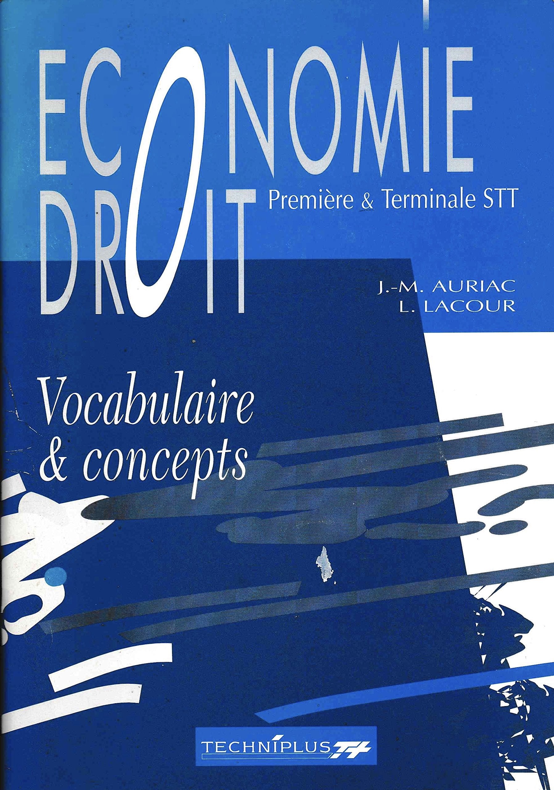 Economie Droit 1ere Et Terminale Stt. Vocabulaire Et Concepts book