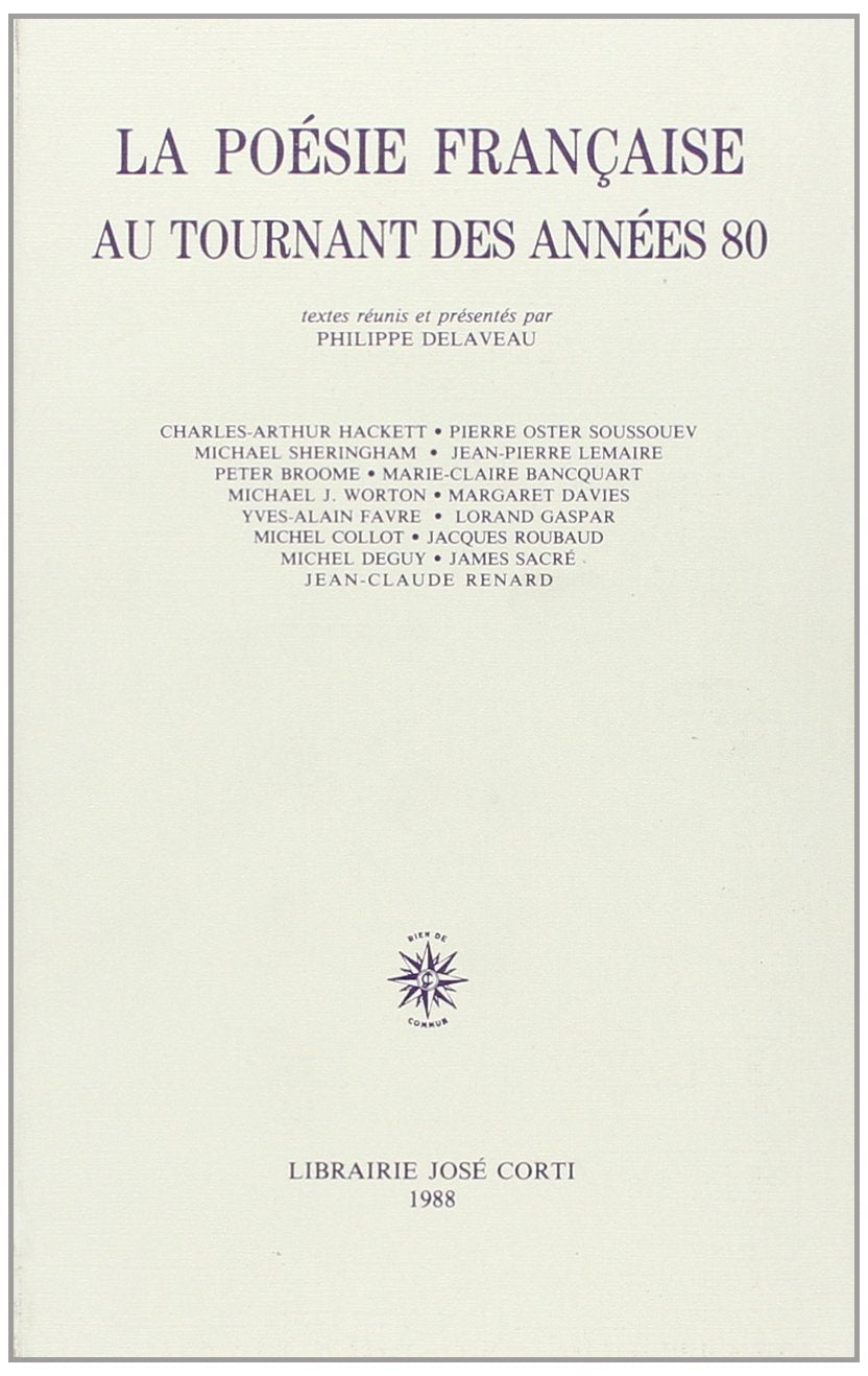 LA POESIE FRANCAISE AU TOURNANT DES ANNEES 80 book