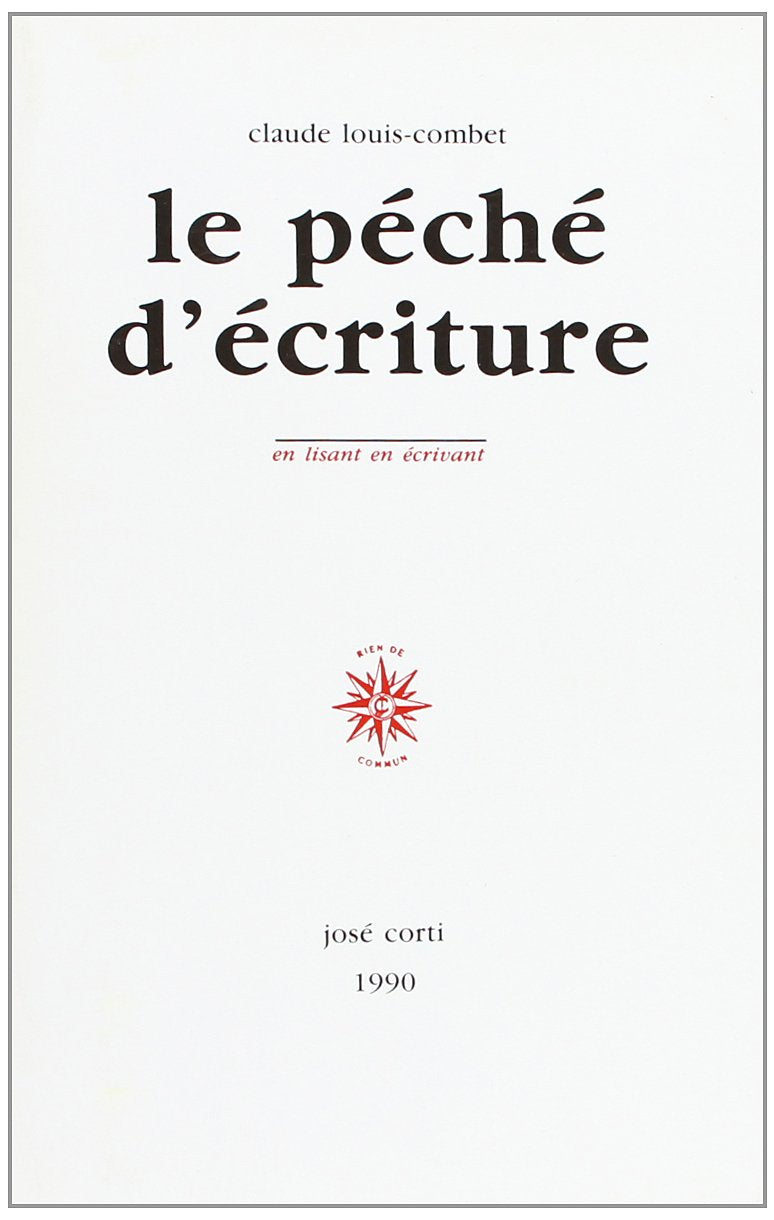 Product Image: Le péché d'écriture