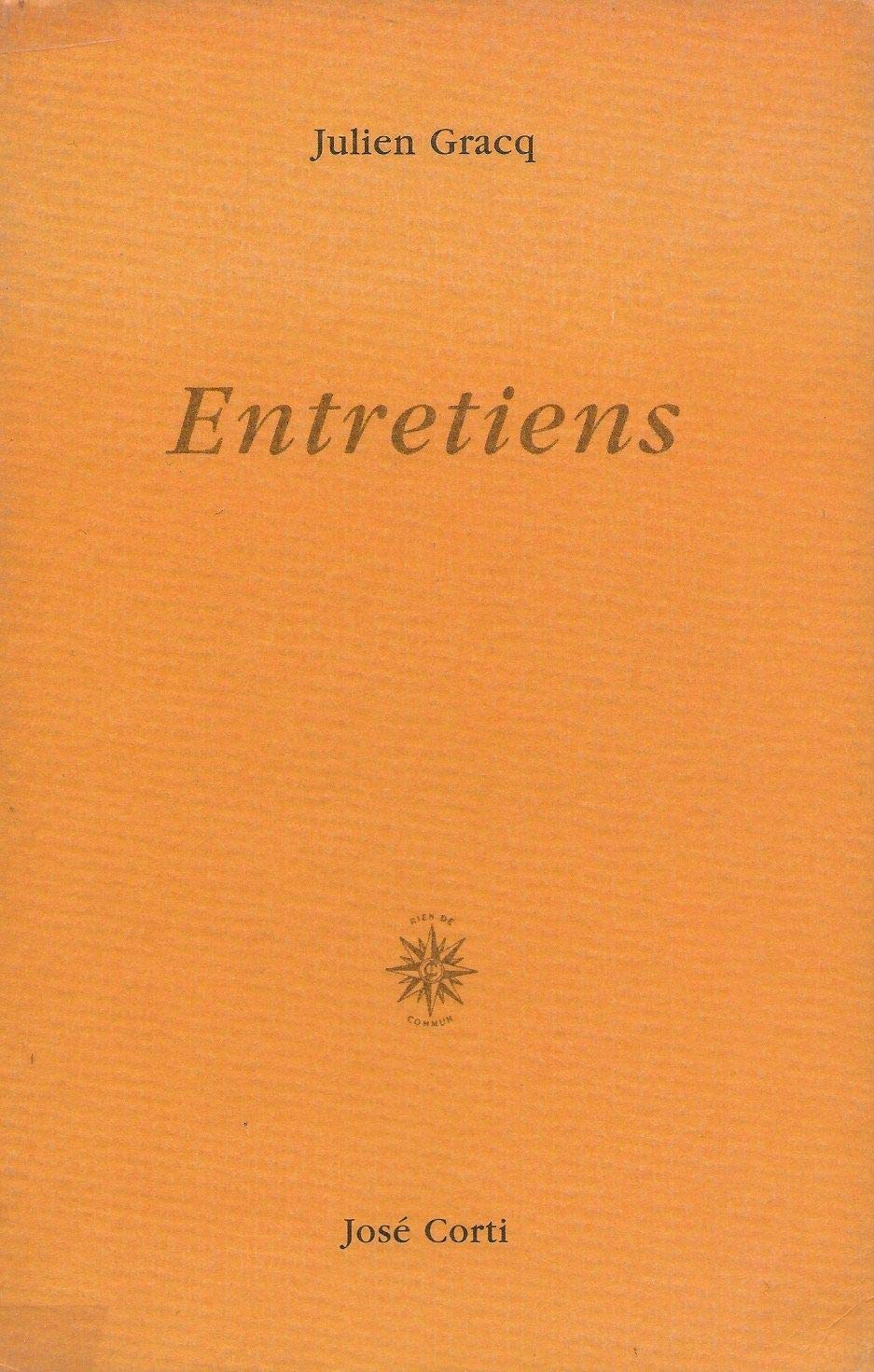 Entretiens (livre non massicoté) book