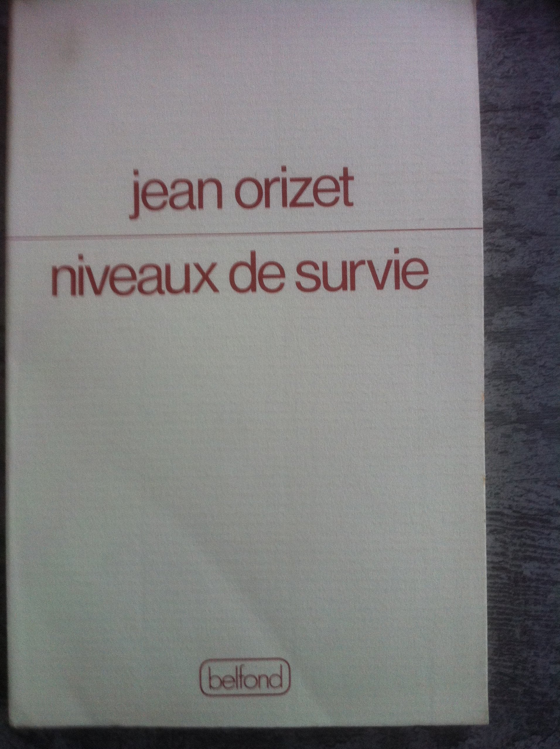 Niveaux de survie : Poèmes book