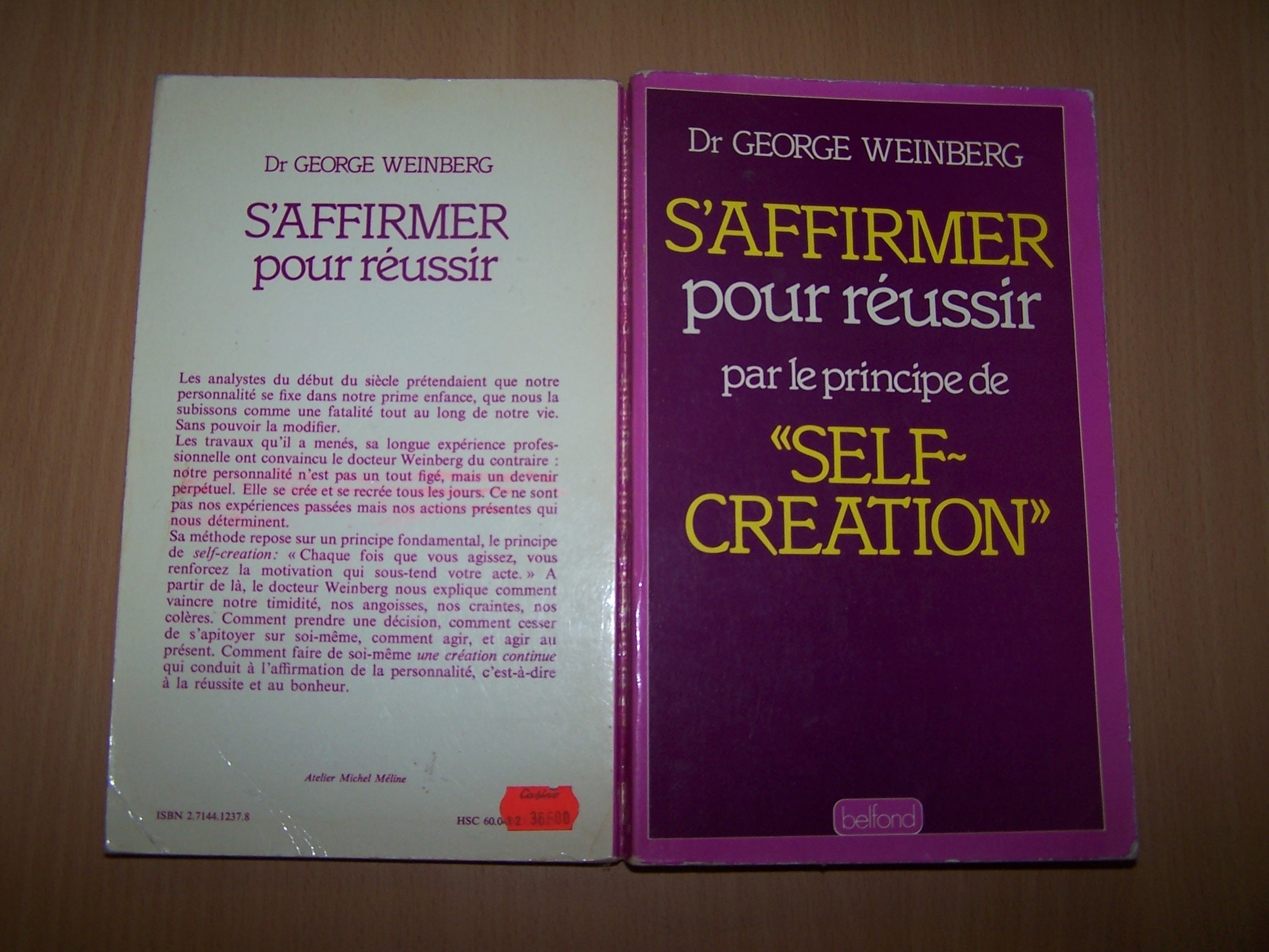 S'affirmer pour réussir par le principe de self-creation book