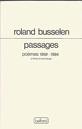 Passages / poemes, 1959-1984 book