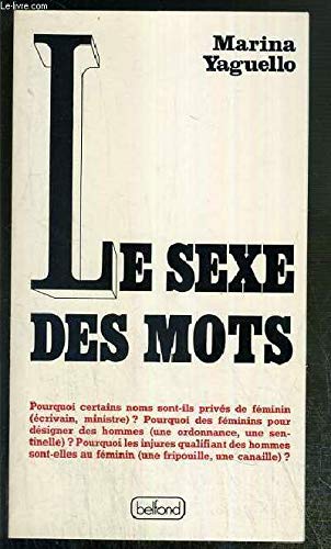 Le sexe des mots (Belf.Litt.Gener) Books