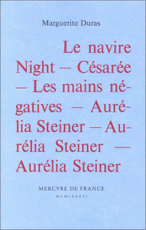 Le navire night. Césarée. Les mains négatives Contemporary literature