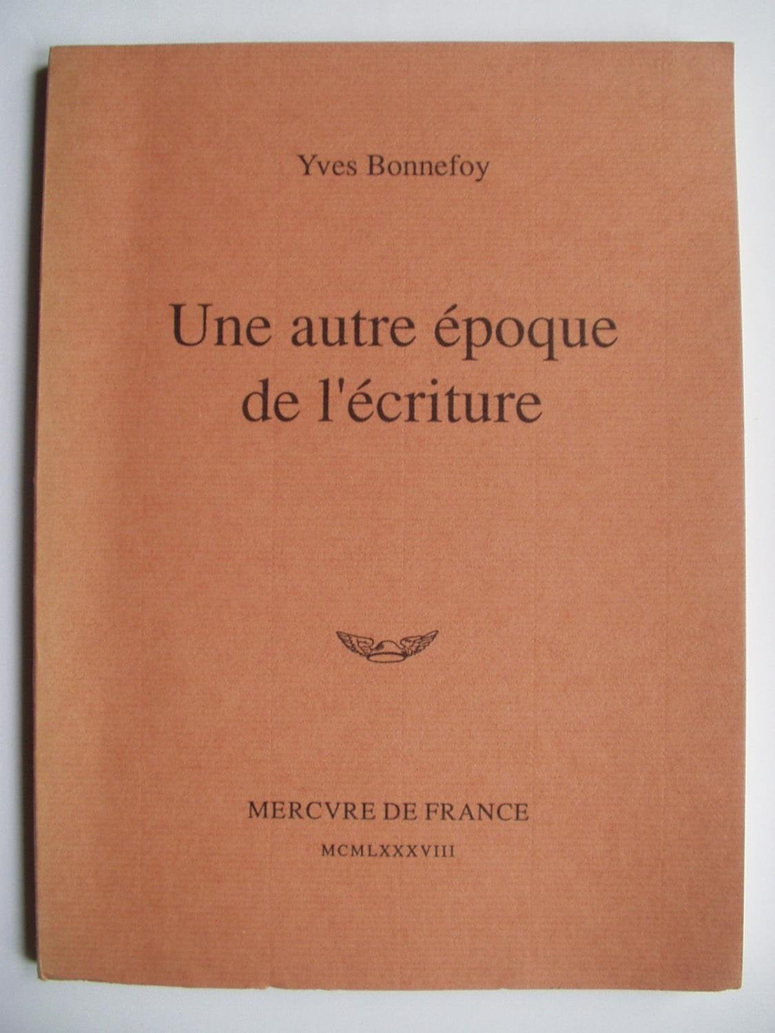Une Autre époque de l'écriture book