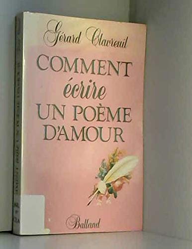 Comment ecrire un poème d'amour book