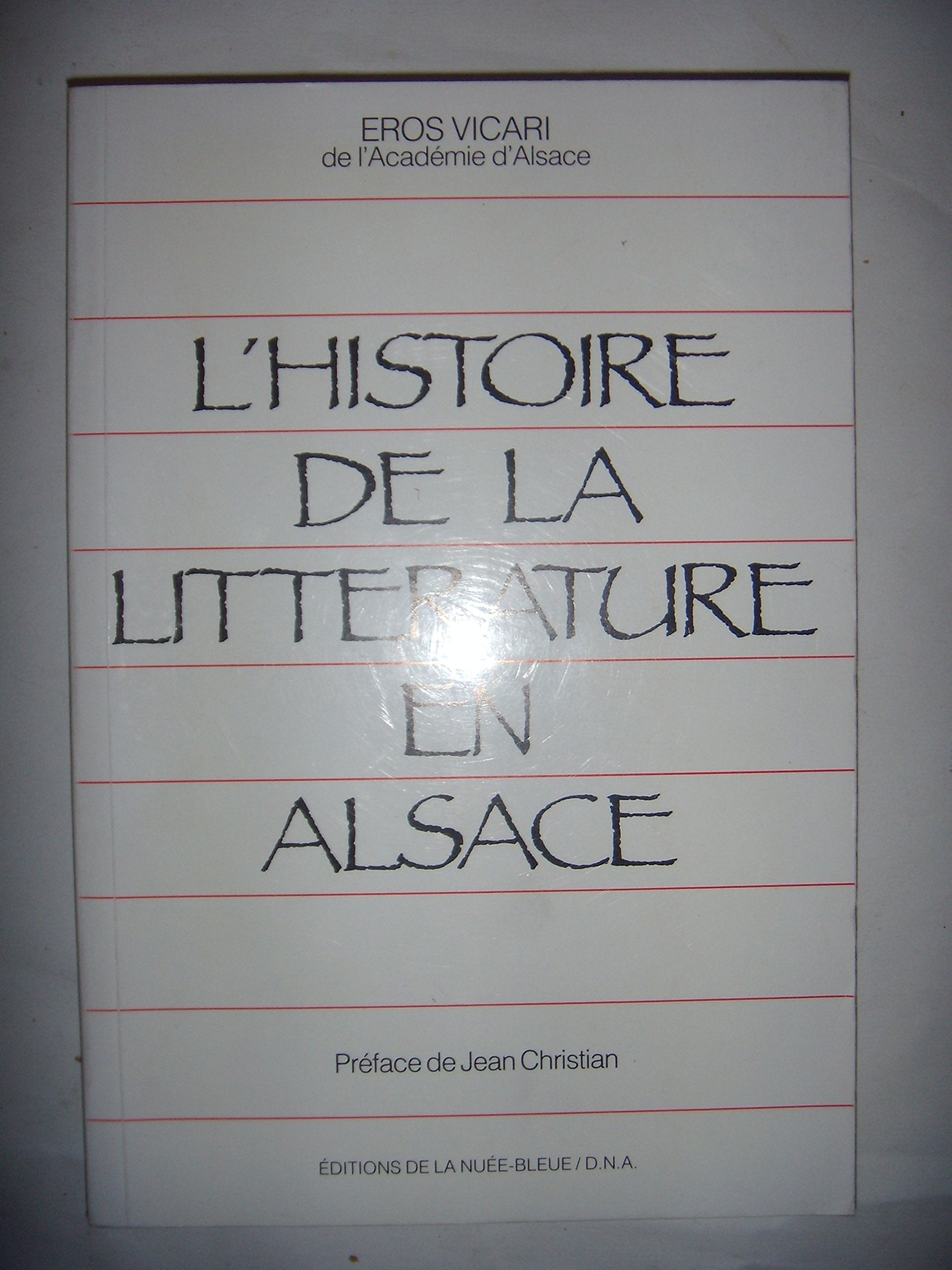 L'Histoire de la littérature en Alsace Books