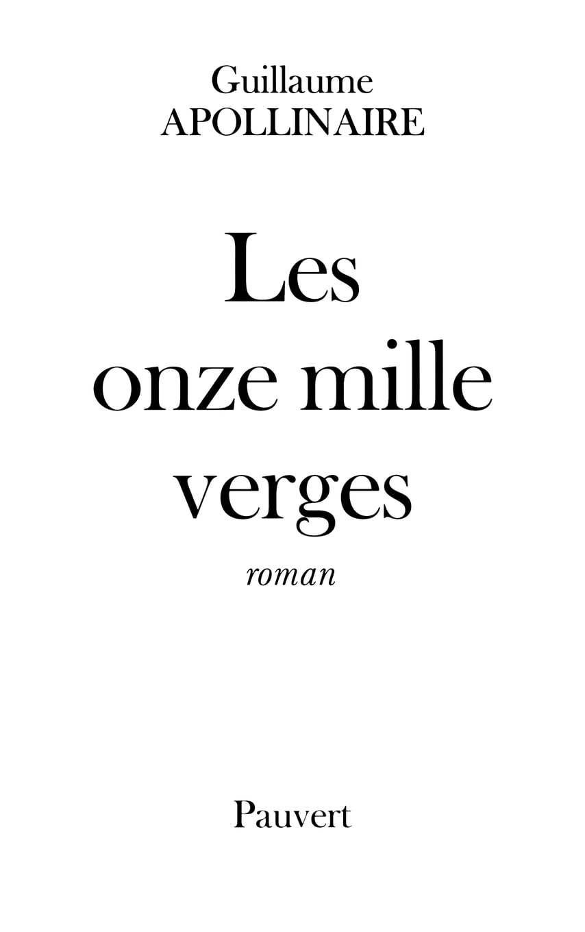 Les Onze mille verges: Ou les amours d'un Hospodar Contemporary literature