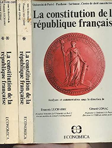 La Constitution de la République française : analyses et commentaires book