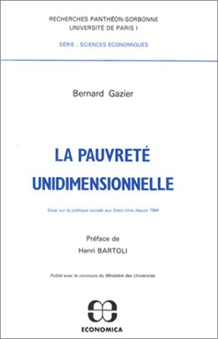 La Pauvreté unidimensionnelle book