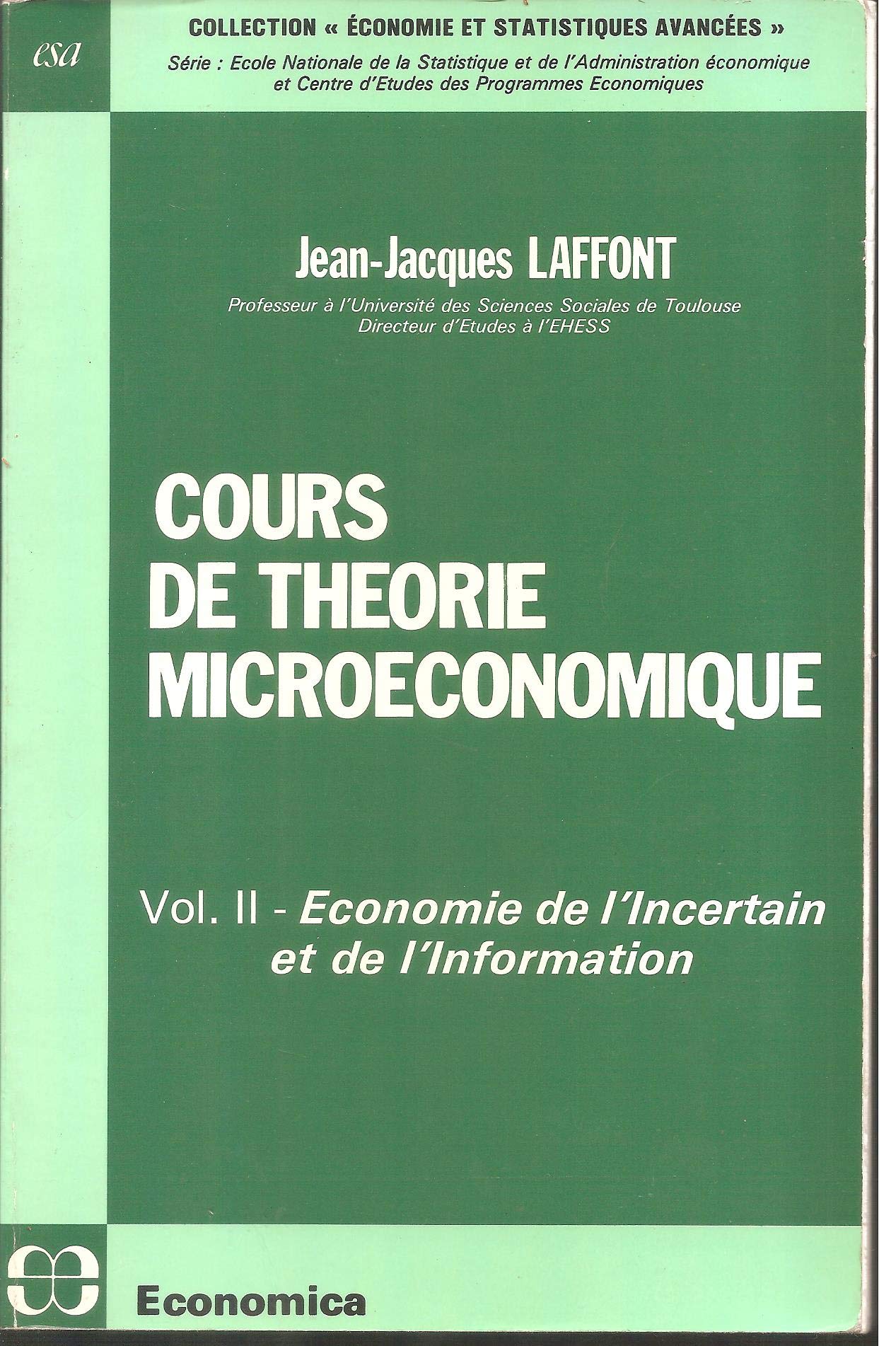 Cours de théorie microéconomique (Économie et statistiques avancées) book
