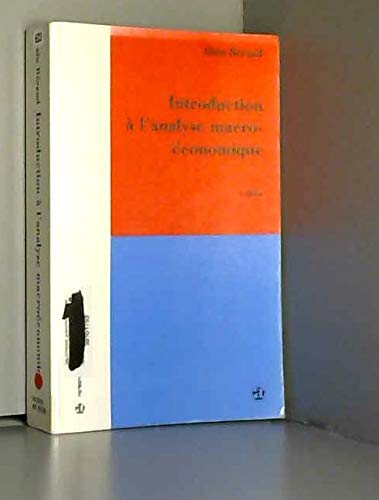 Introduction à l'analyse macroéconomique (Economies) book