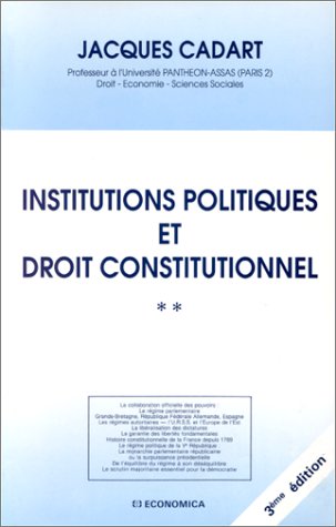 Institutions politiques et droit constitutionnel. Vol. 2 book