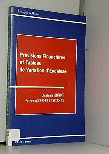 Prévisions financières et tableau de variation d'encaisse Books