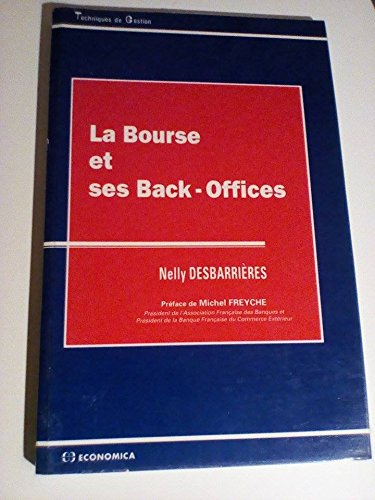 La bourse et ses back-offices book