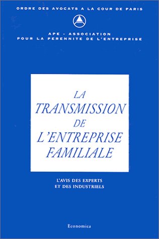 La transmission de l'entreprise familiale book