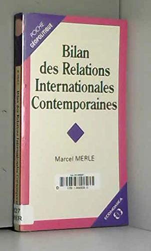 Bilan des relations internationales contemporaines book