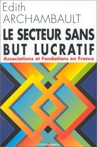 Le secteur sans but lucratif: Associations et fondations en France Books