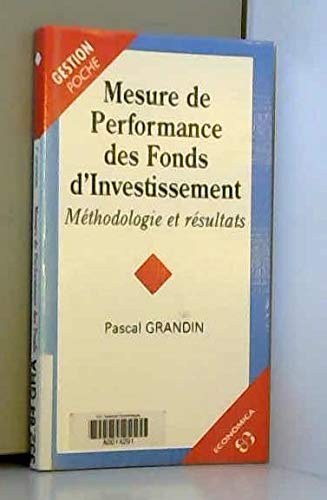 MESURE DE PERFORMANCE DES FONDS D'INVESTISSEMENT Books