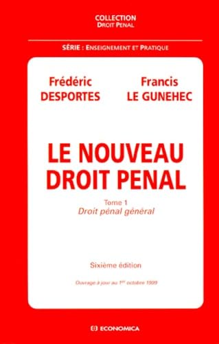 Le nouveau droit pénal book