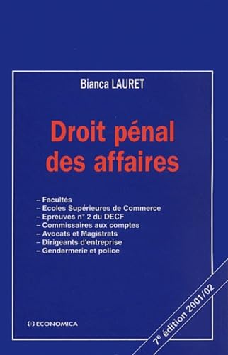 Droit penal des affaires (7e ed.) book