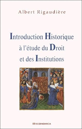 Introduction historique à l'étude du droit et des institutions Books
