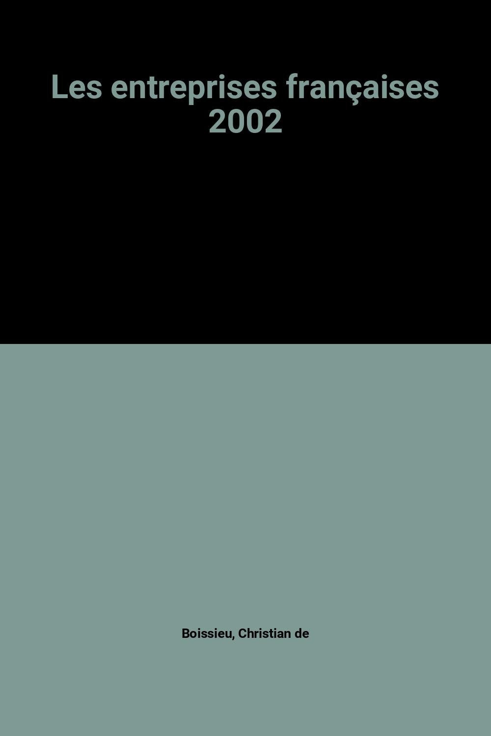Les Entreprises Francaises 2002 book