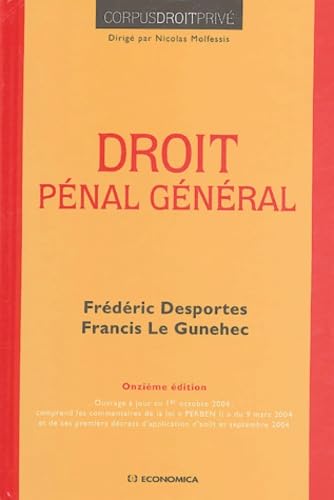 Product Image: DROIT PENAL GENERAL 11 E ED.