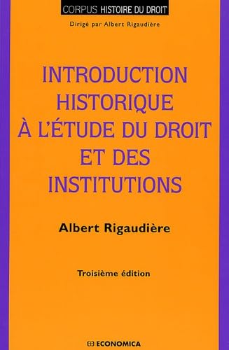 INTRODUCTION HISTORIQUE A L'ETUDE DU DROIT ET DES INSTITUTIONS Books