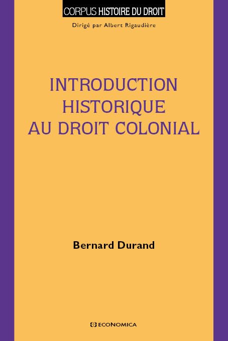 Product Image: Introduction Historique au droit colonial