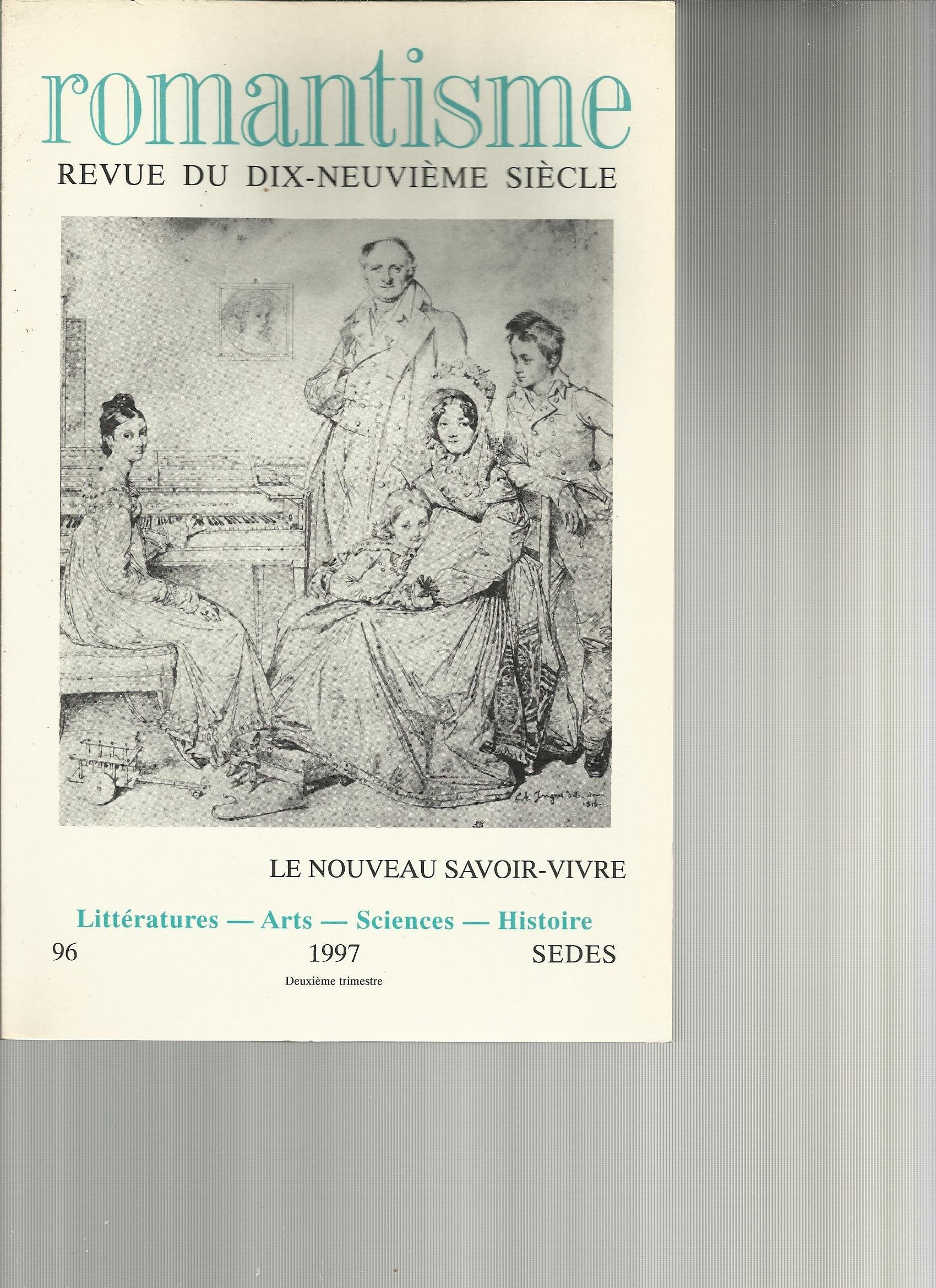 Revue du XIXe siècle : Romantisme, numéro 96 book