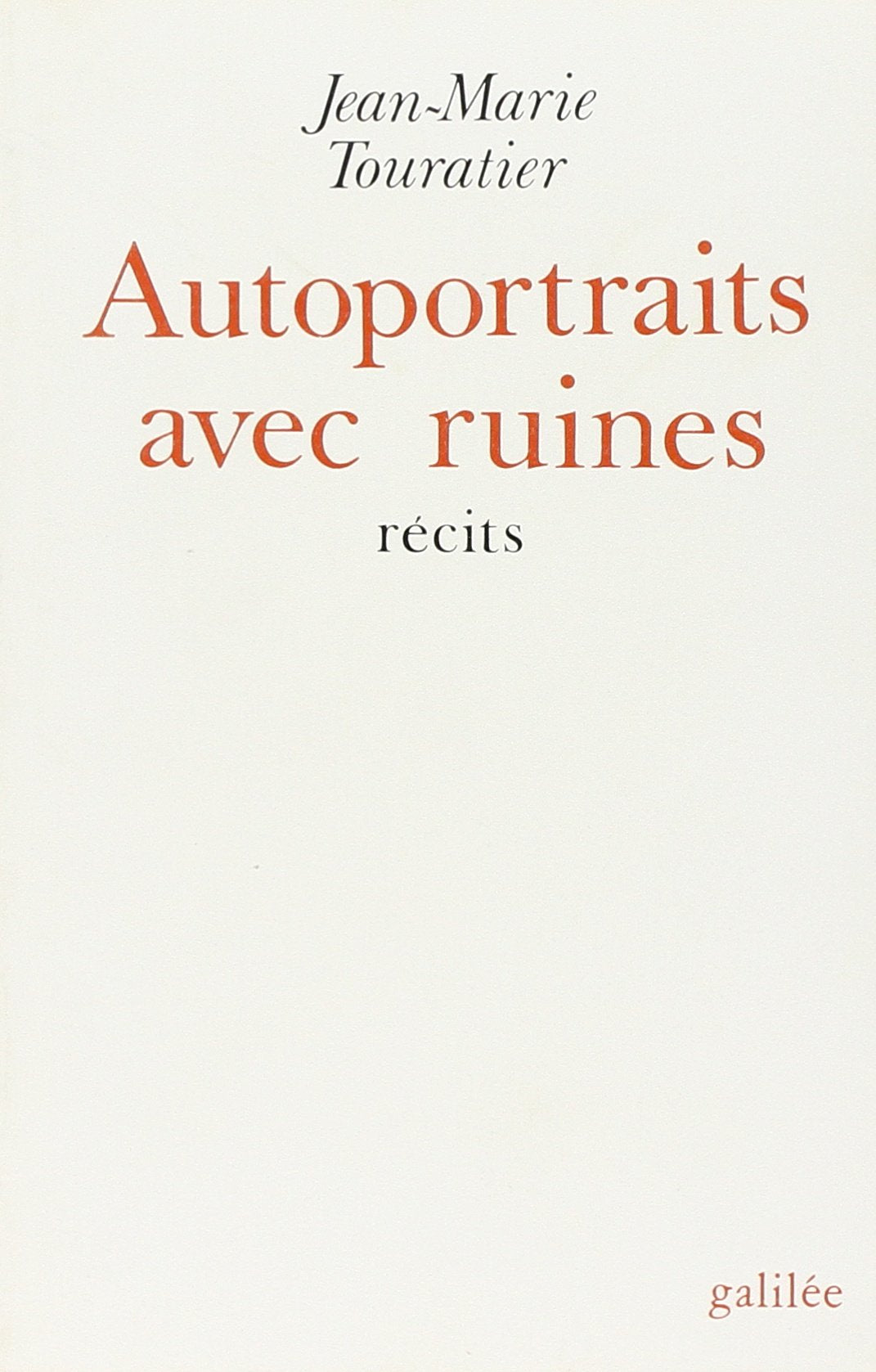Autoportrait avec ruines book
