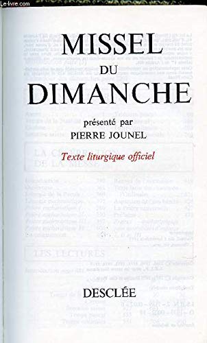 Missel du Dimanche - Texte liturgique officiel book