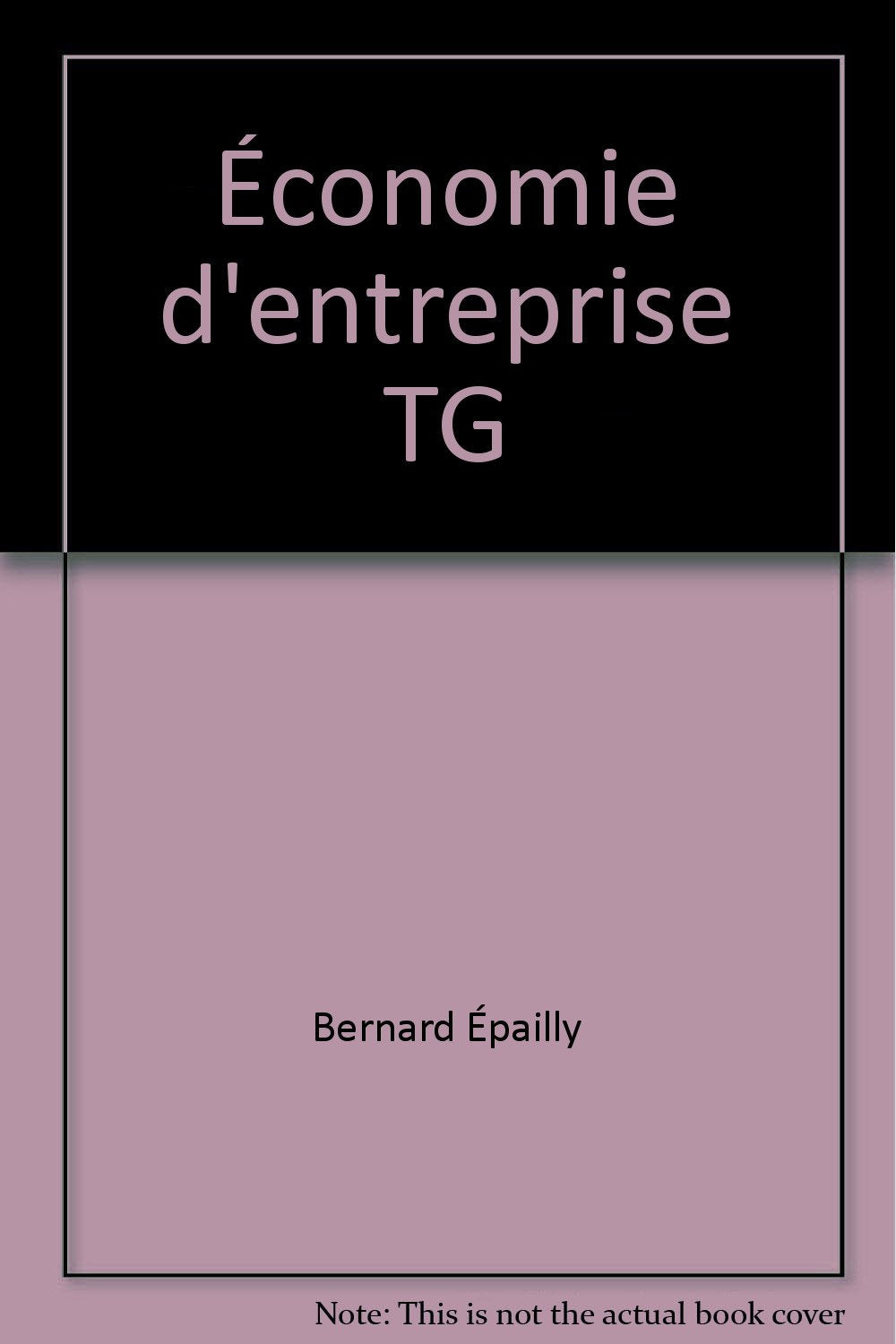 Economie d'entreprise : classe de terminale G book