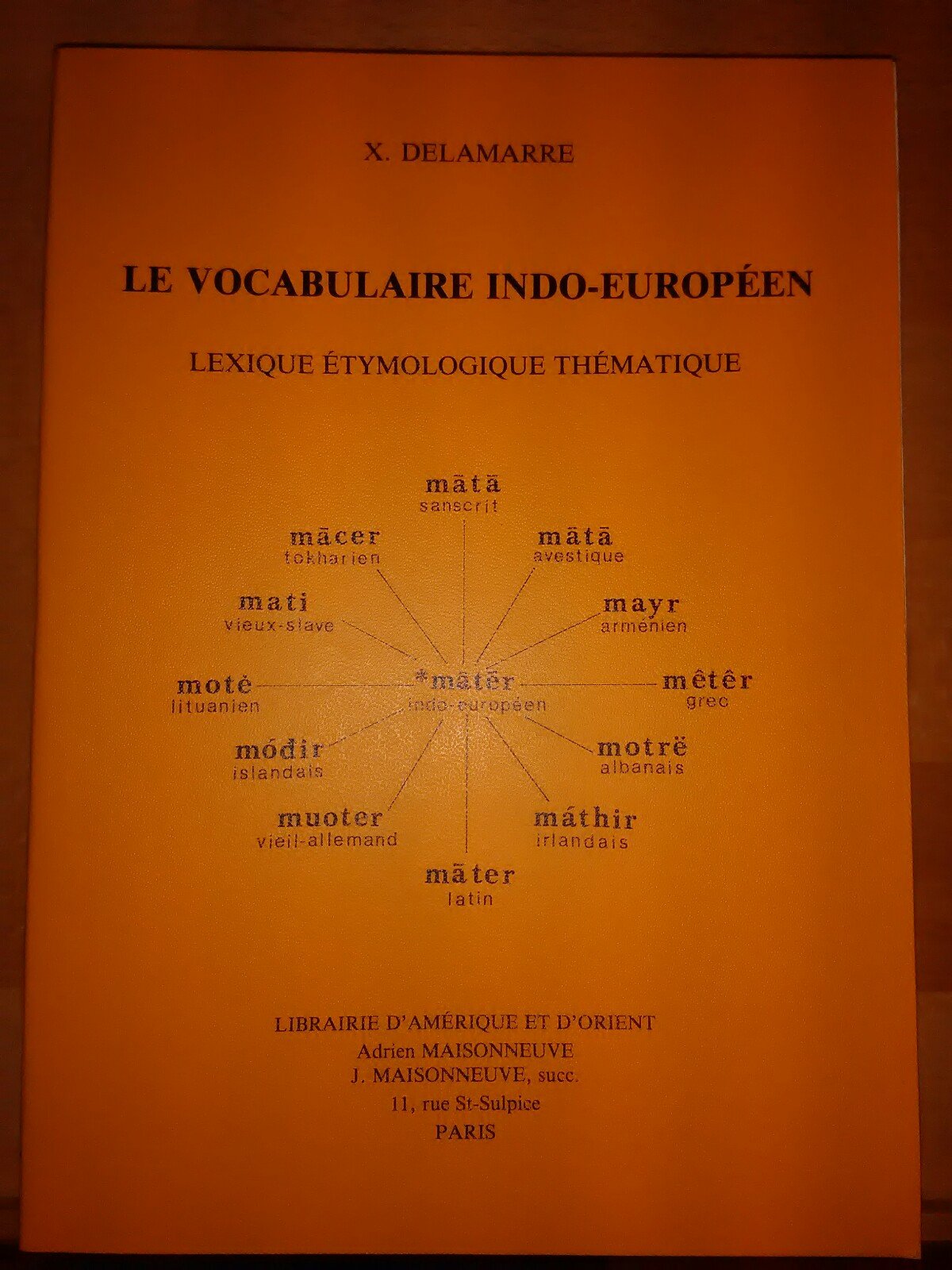Le vocabulaire indo-européen : lexique étymologique thématique Foreign Languages ​​& Dictionaries