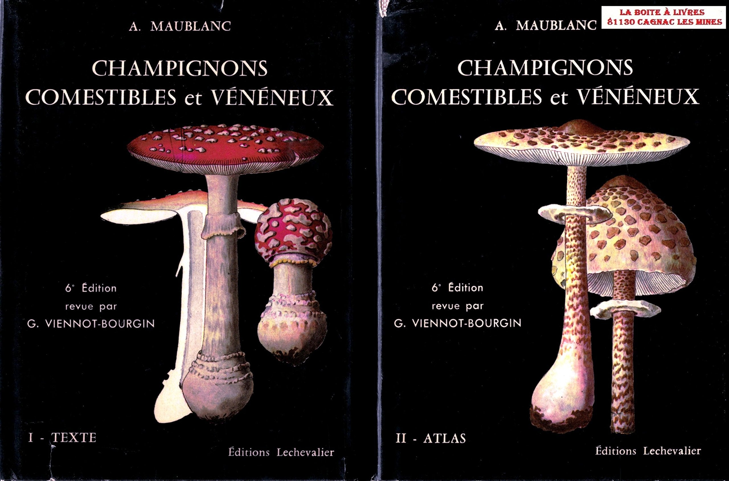 Champignons comestibles et vénéneux, en 2 Tomes, texte et atlas, Nature book
