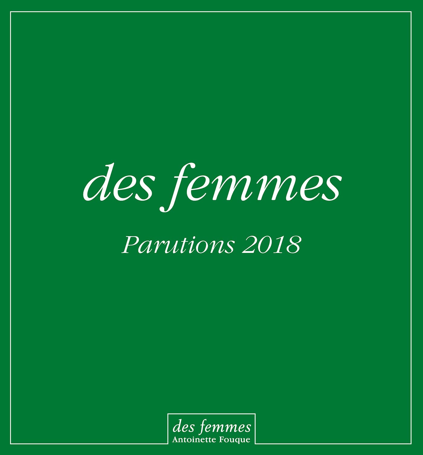 Catalogue des femmes 2018 book
