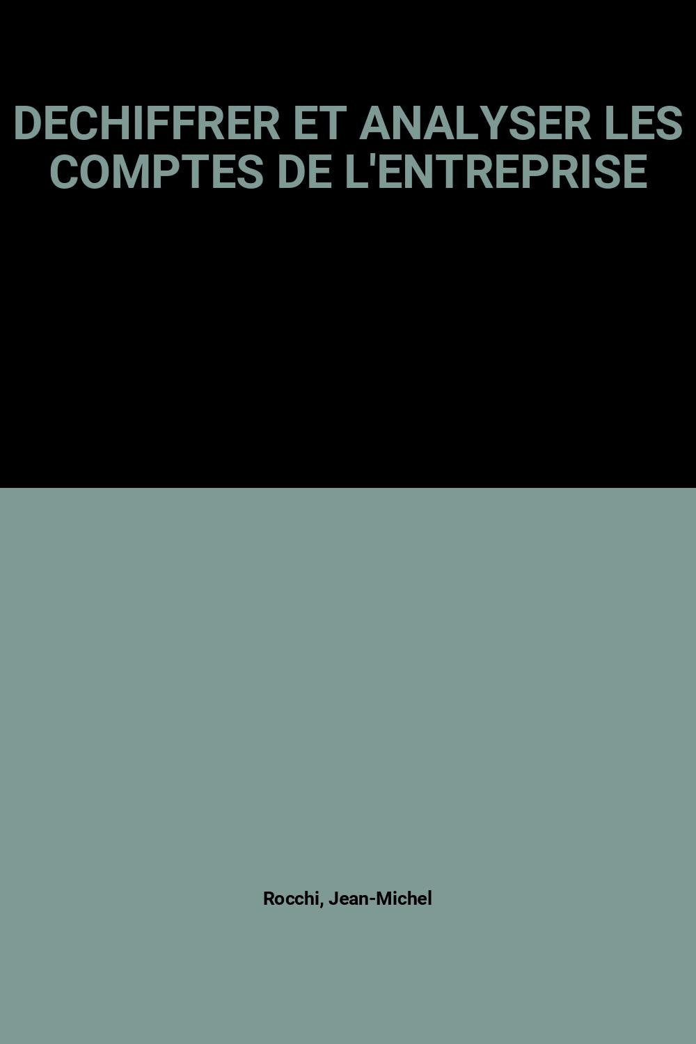 Dechiffrer Et Analyser Les Comptes De L'Entreprise book