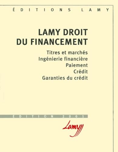 Droit Du Financement. Edition 2001 book